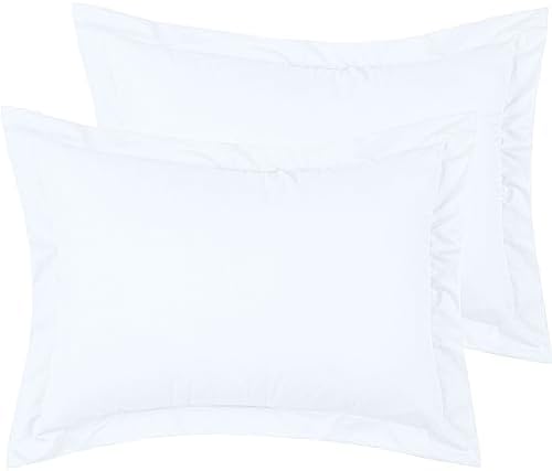 Mellanni Pillow Shams Set - 2 PC Luxury Cooling White