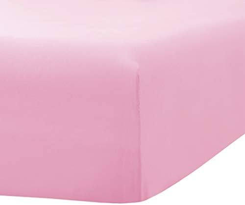 Sfoothome Twin Fitted Sheet - Ultra-Soft Microfiber Deep Pocket Pink