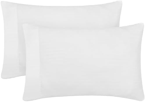 Mellanni Pillow Cases - 2 PC Extra Soft Cooling Striped White