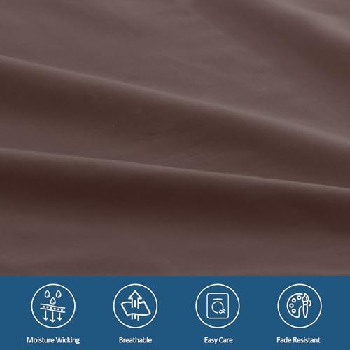 Moonsea Deep Pocket Twin Sheet Set for Kids Air Mattress - Brown