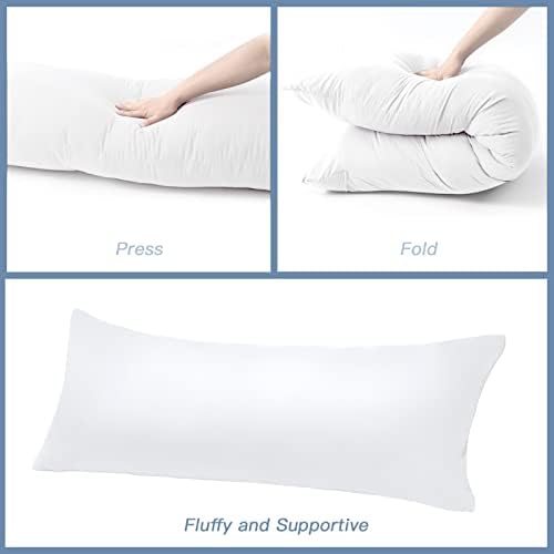 DOWNCOOL Luxury Full Body Pillow Insert with Microfiber Cover