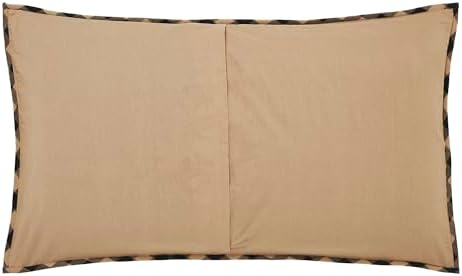 VHC Brands Sham King Quilted Pillow Cover 21x37 Natural