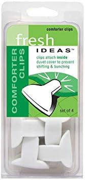 FRESH IDEAS Padded Duvet Clips 4-Pack - No-Shift Fasteners