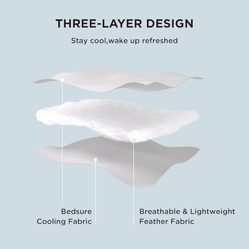 Bedsure Cooling Blanket - Queen Size 90x90 Inches Grey