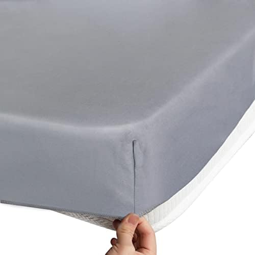 Coldwind Cot Sheets 31 x 75 2 Pack Fitted Microfiber Bed Cover Gray