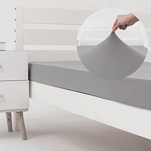 NY HOME Cot Fitted Sheet - 4-Way Stretch No Slipping Soft Comfort