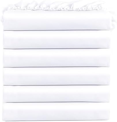 FreshCulture Twin Fitted Sheets 6 Pack Deep Pocket Soft Microfiber
