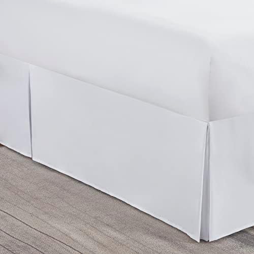 Nestl White Bed Skirt Queen Size - 14 Inch Drop