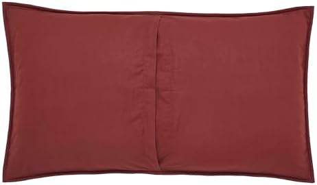 VHC Brands Sham King Quilted 21x37 Burgundy
