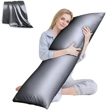 HUXMEYSON Cooling Body Pillow with Removable Satin Case