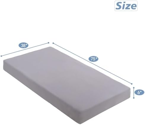 URZGU Twin Fitted Sheet Gray 6 Ultra Soft Breathable
