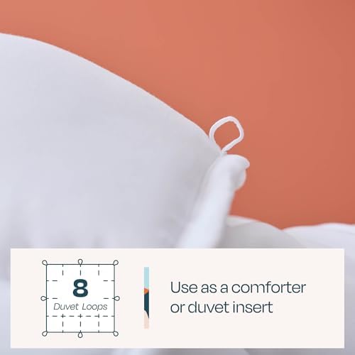 LINENSPA White Down Alternative Comforter and Duvet Insert Queen