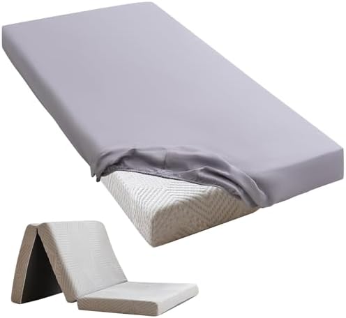 URZGU Twin Fitted Sheet Gray 6 Ultra Soft Breathable