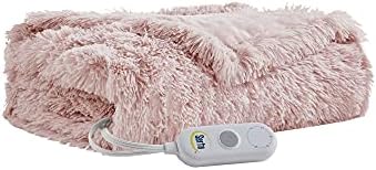 Serta Mila Heated Throw Blanket - 50x60 Inch Soft Faux Fur Electric Blanket
