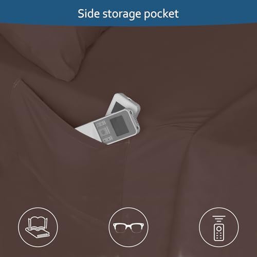 Moonsea Deep Pocket Twin Sheet Set for Kids Air Mattress - Brown