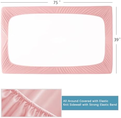 Biloban Twin Fitted Sheet 2 Pack Pink