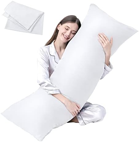 DOWNCOOL Luxury Full Body Pillow Insert with Microfiber Cover