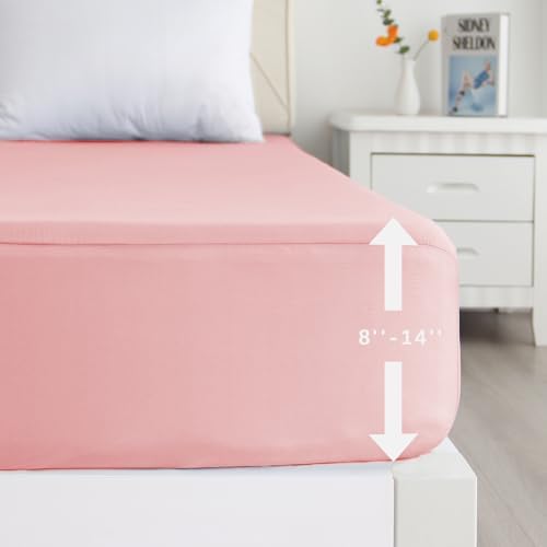 Biloban Twin Fitted Sheet 2 Pack Pink