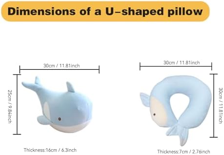 Blue Whale Kids Travel Pillow - 2-in-1 Deformable Neck Support
