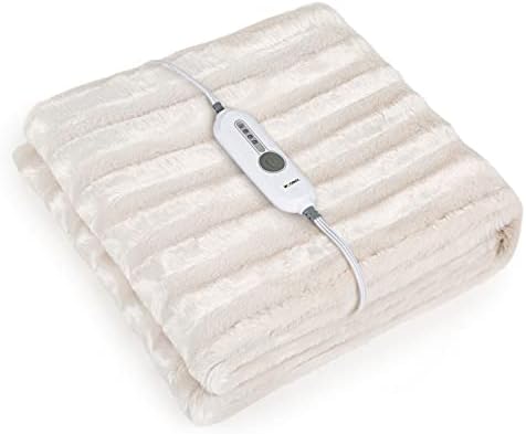 WOOMER Electric Heated Throw Blanket with 4 Heating Levels 1