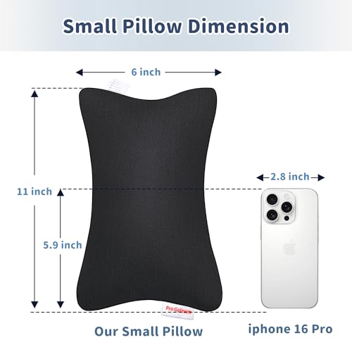 Pro Goleem Tiny Travel Pillow 11x6x25 Black