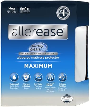 AllerEase Waterproof Mattress Protector for Allergy Protection