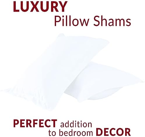 Mellanni Pillow Shams Set - 2 PC Luxury Cooling White