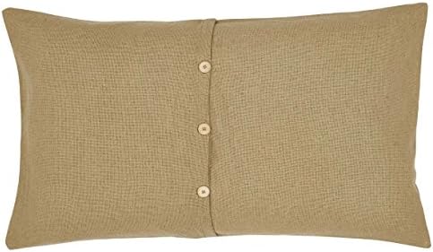 VHC Brands Burlap King Sham 21x37 Tan 1