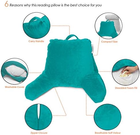 Nestl Reading Pillow Teal Memory Foam