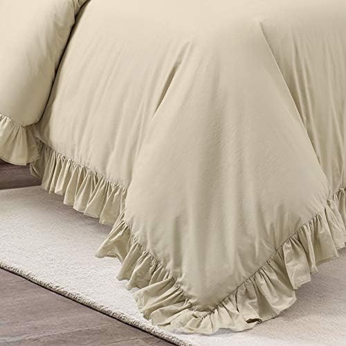 Lush Decor Reyna Ruffle Blanket King Size Wheat