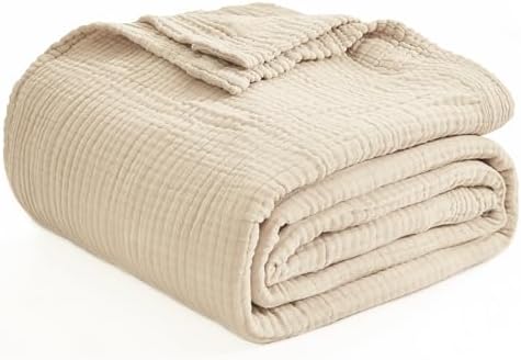 EMME Queen Size Cotton Blanket 90x90 Lightweight Breathable