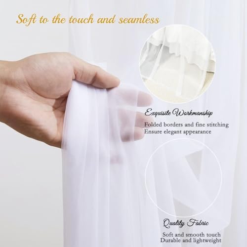 Akiky Canopy Bed Curtains with Round LED Light