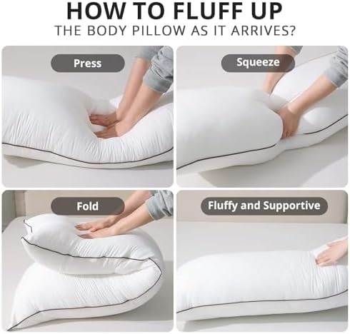 HUXMEYSON Cooling Body Pillow with Removable Satin Case