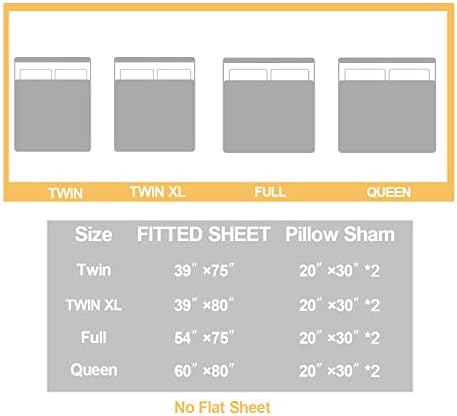 AILONEN Tiger Fitted Sheet Set Twin XL 3 Pieces with 2 Pillowcases