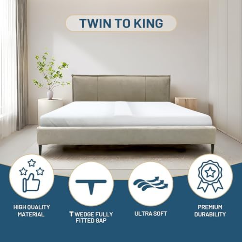Twin to King Bed Converter Kit with Mattress Protector