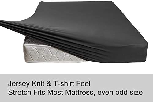 Dark Gray Stretch Fitted Sheet for Twin XL Mattress
