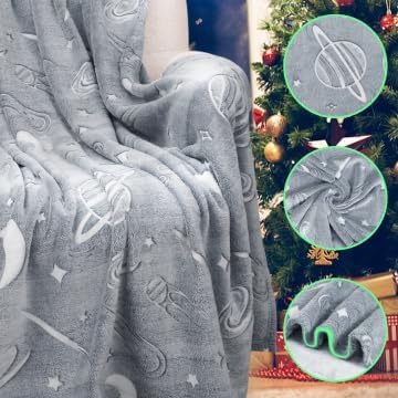 Inhand Glow in the Dark Stars Throw Blanket for Kids 1