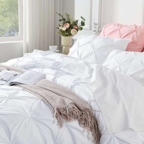 Andency White Queen Comforter Set 3 Piece