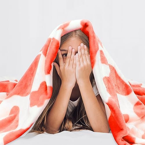 SEEGU Orange Throw Blanket Twin Size - Soft Fuzzy Fleece