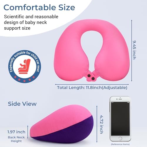COOLBEBE Kids Travel Neck Pillow Pinkish Purple