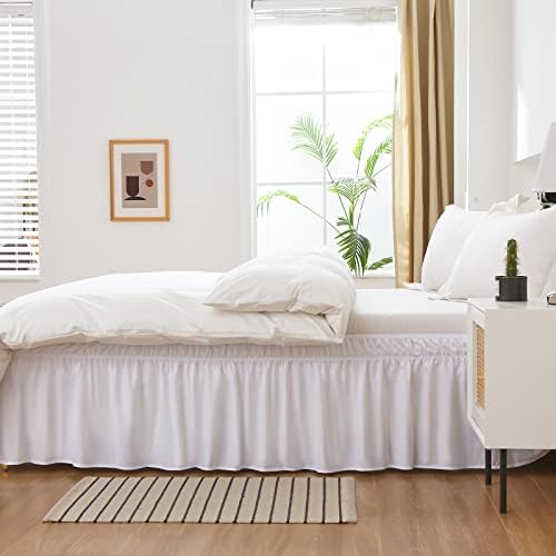MEILA Wrap Around Bed Skirt with Three Fabric Sides