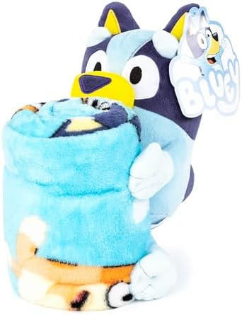 Jay Franco Bluey Plush Pillow Throw Blanket Set