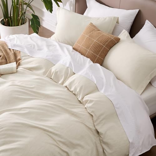 Bedsure Duvet Cover Twin Set - Soft Fluffy Cationic Print with Zipper Closure