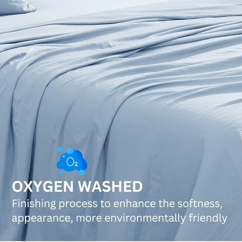 Casa Platino French Blue Twin Sheet Set 3 Piece