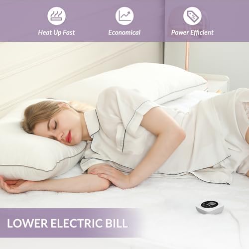 HOMLYNS LuxeHeat Electric Mattress Pad Full Size