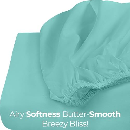 Utopia Bedding Twin Fitted Sheet - Spa Blue