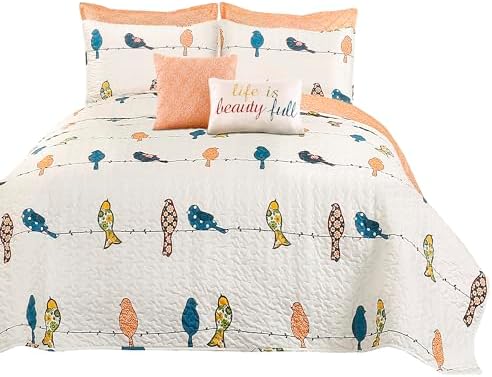 Lush Decor Rowley Birds Reversible Quilt Set
