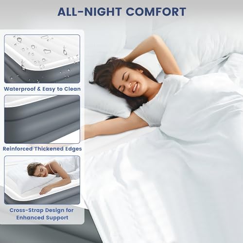 LunaDream Eclipse Series Queen Air Mattress with USB Pump 1