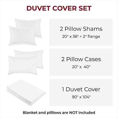 Mellanni Duvet Cover Set - King White