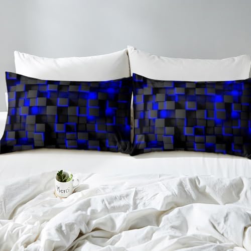 Feelyou Duvet Cover Set with Blue Black 3D Print Design